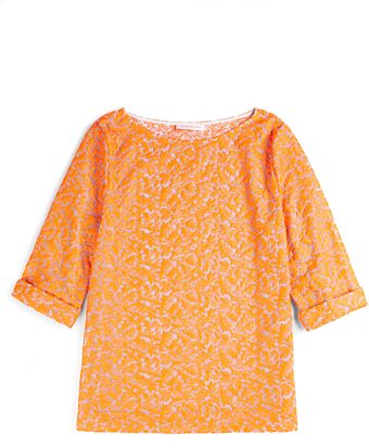Matthew Williamson Winter Garden Organza Oversize Top in Fluro Orange - Lyst