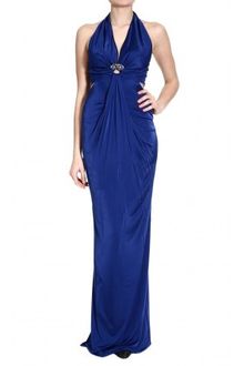 Roberto Cavalli Halterneck Gown Jersey - Lyst