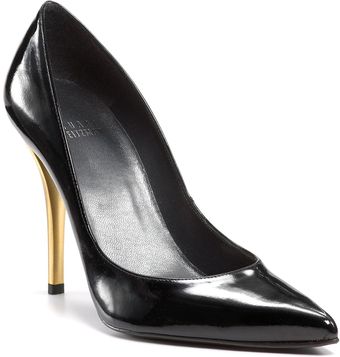 Stuart Weitzman Naughty Pointy Pumps with Metal Heel - Lyst