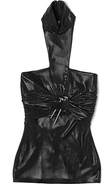 Versace Laminated Jersey Halter Top - Lyst