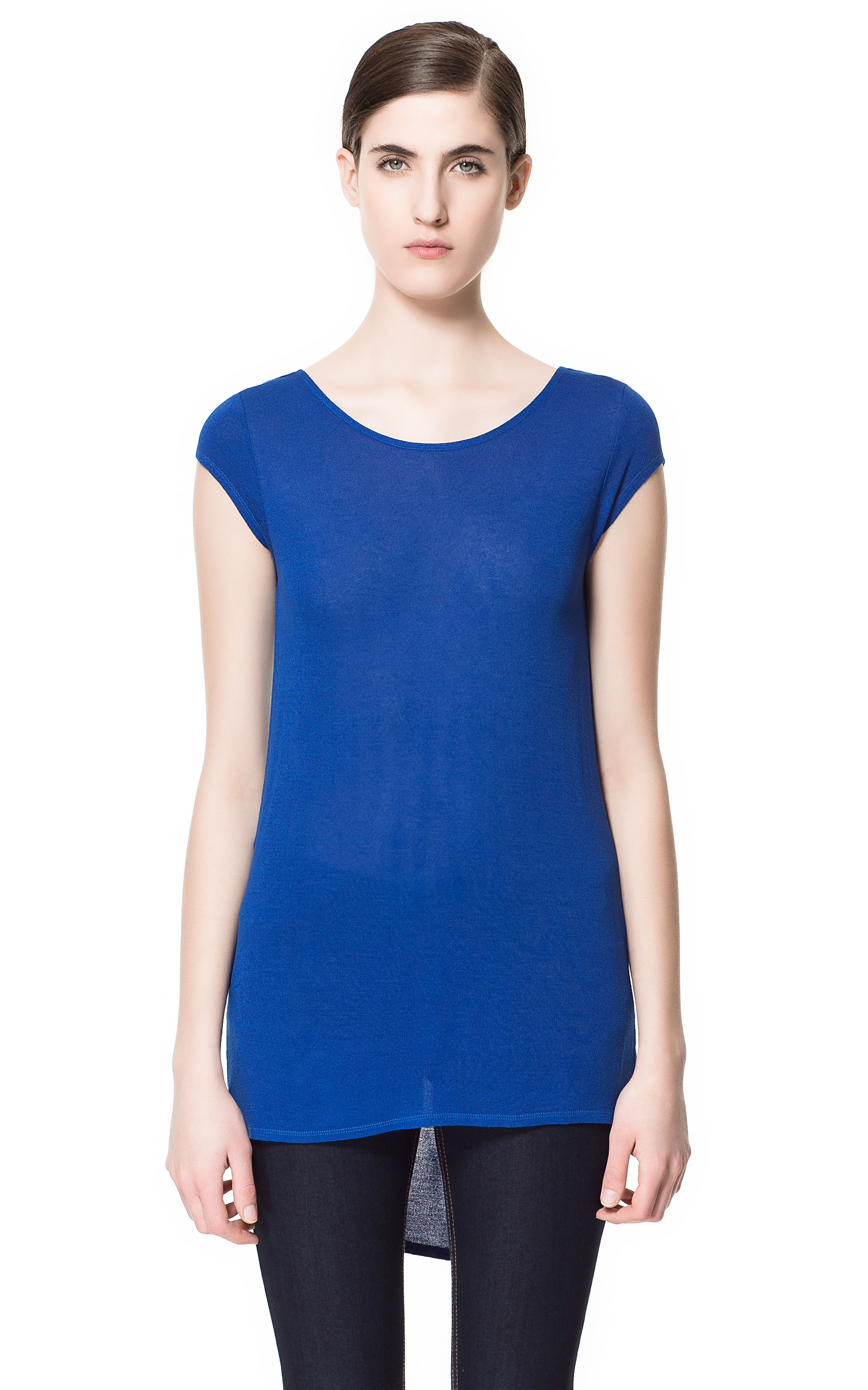 Zara Cute and Sweet T-Shirt in Blue (strong blue) | Lyst