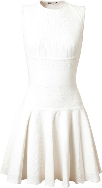 Alexander McQueen Textured Stretchknit Dress - Lyst