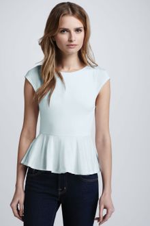 Alice + Olivia Ella Short Sleeve Peplum Top - Lyst