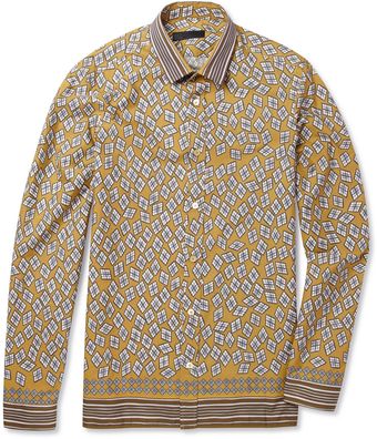 Burberry Prorsum Slim Fit Printed Cotton Shirt - Lyst