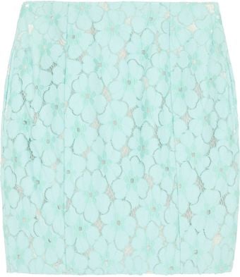 Diane Von Furstenberg Clyde Floral Lace Mini Skirt - Lyst