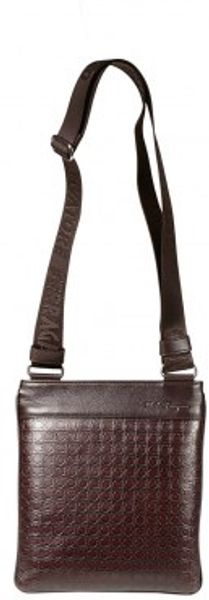 Ferragamo Gamma Branded Leather Handbag - Lyst