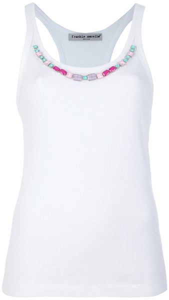 Frankie Morello Embellished Vest Top - Lyst