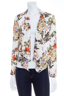 Haute Hippie Draped Front Floral Blazer - Lyst