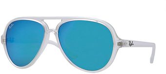 Ray-Ban Clear Aviators with Blue Lenses - Lyst