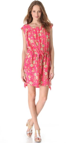 Suno Drawstring Boxy Tunic Dress - Lyst