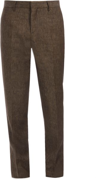 Burberry Prorsum Tailored Linen Trousers - Lyst