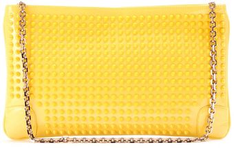 Christian Louboutin Loubiposh Studded Leather Clutch - Lyst