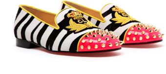 Christian Louboutin Intern Ponyskin and Leather Dress Slippers - Lyst