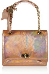 Lanvin The Happy Medium Python Shoulder Bag