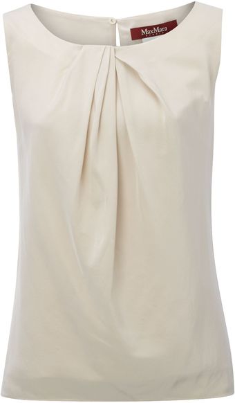 Max Mara Studio Pioppo Silk Tank Top - Lyst