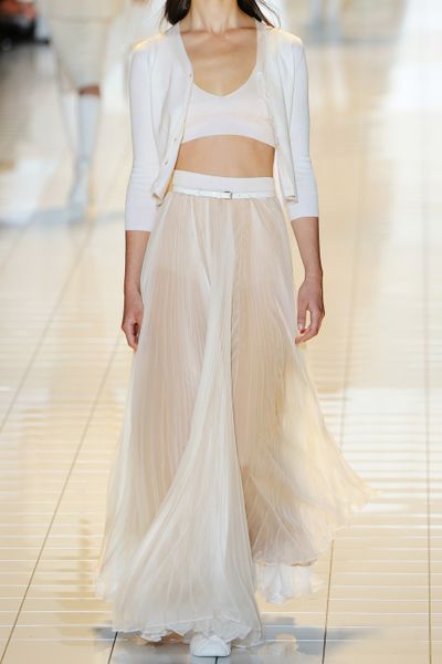 cream silk skirt outfit