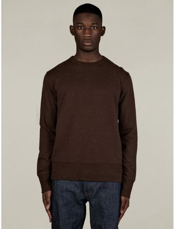 YMC Mens Brown Speckled Sweatshirt - Lyst