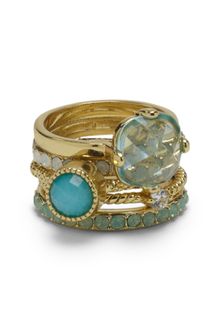 Club Monaco Annie Stacked Ring Set - Lyst
