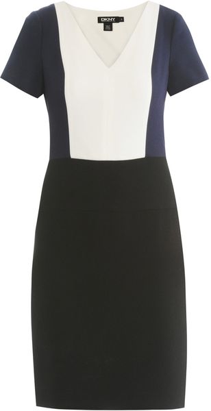 DKNY Colourblock Dress - Lyst
