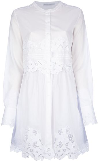 Ermanno Scervino Lasercut Shirt Dress - Lyst