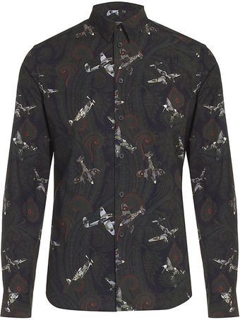 Givenchy Paisley Aeroplane Print Shirt - Lyst