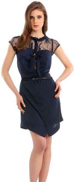 Guess Belted Dress - Lyst