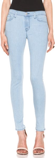 J Brand Mid Rise Skinny in Beautiful Blue - Lyst