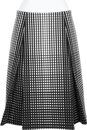 Marc Jacobs Techno Twill Skirt in Polyester with Op Art Check Print - Lyst