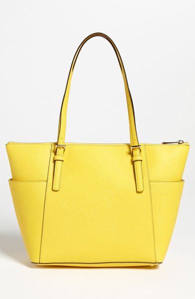 michael kors jet set tote yellow