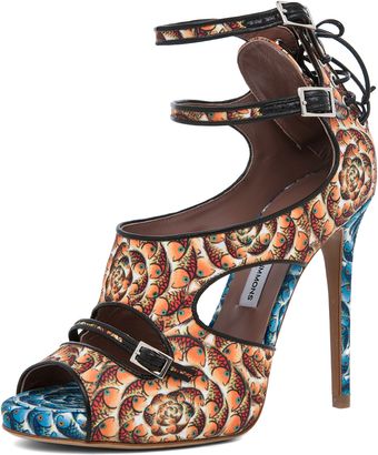 Tabitha Simmons Bailey Heel in Orange Blue - Lyst
