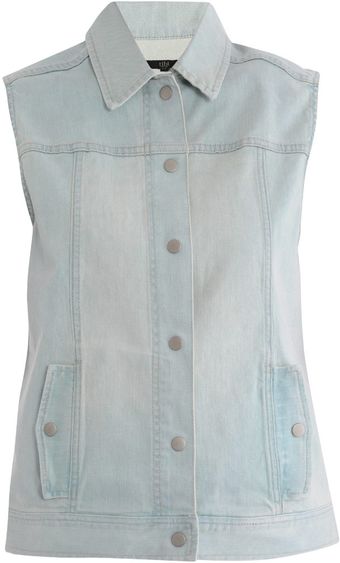 Tibi Denim Oversized Gilet - Lyst
