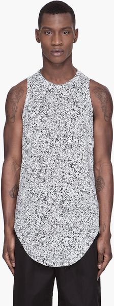 Damir Doma Black and White Long Takmo Tank Top - Lyst
