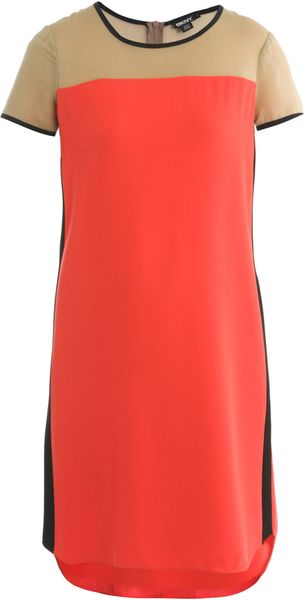 DKNY Colourblock Shift Dress - Lyst