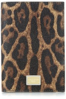 Dolce & Gabbana Leopardprint Texturedpvc Passport Cover - Lyst