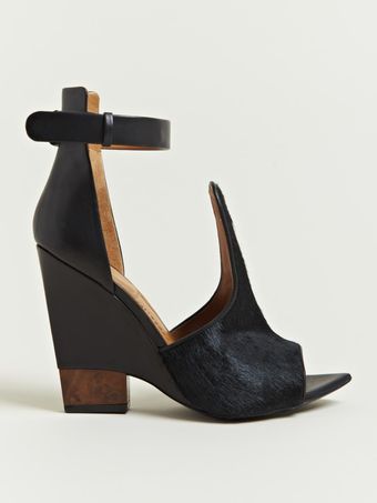 Givenchy Womens Calf Hair Ankle Strap Wedges - Lyst