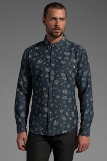 Obey Dharma Shirt in Indigo - Lyst