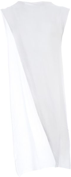 Rick Owens Long Asymmetric Vest - Lyst