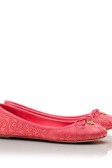 Tory Burch Stitched Logo Chelsea Ballet Flat - Lyst
