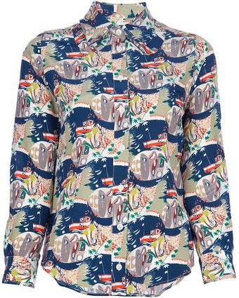 Peter Jensen Scenic Print Shirt - Lyst