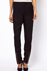 ASOS Collection Asos Peg Pants with Zip Front Detail