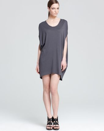Helmut Lang Asymmetric Hem Dress Drop - Lyst