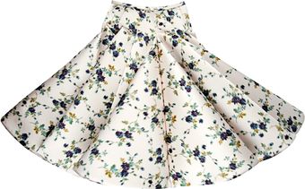 Rochas Floral Duchesse Chine Circle Skirt - Lyst