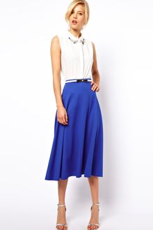 ASOS Collection Midi Skirt in Texture - Lyst