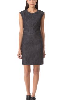 Derek Lam Cap Sleeve Denim Dress - Lyst