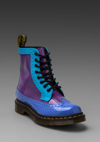 Dr. Martens Harrie Brouge Boot in Purpleblue Multi - Lyst