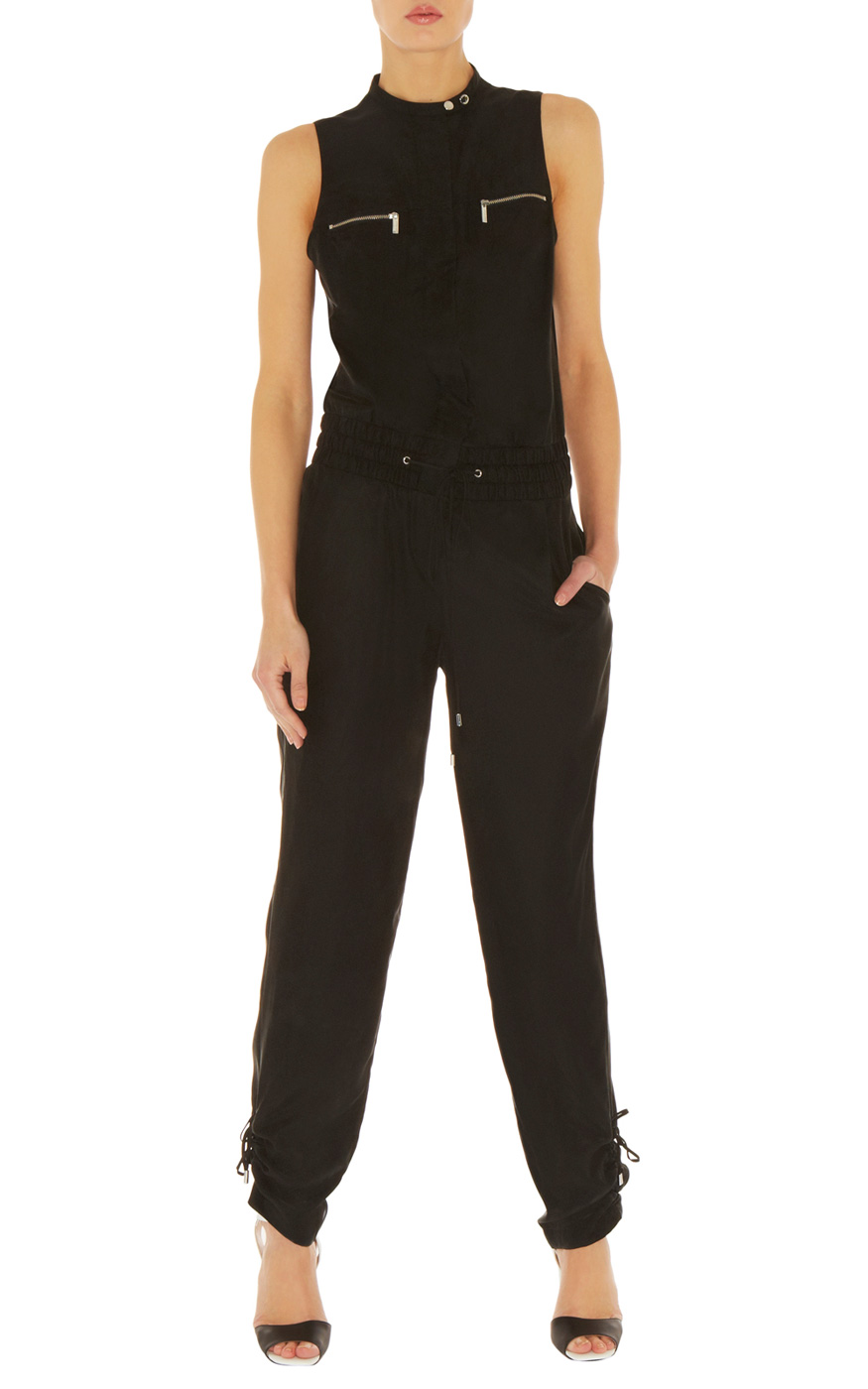 Karen Millen Zip Jumpsuit in Black Lyst