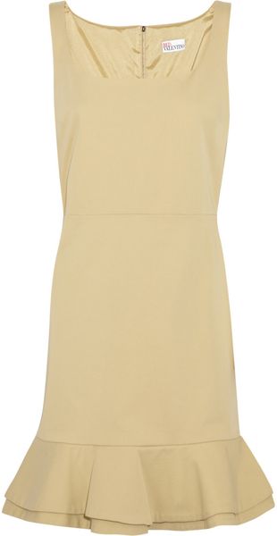 RED Valentino Flared Twill Dress - Lyst