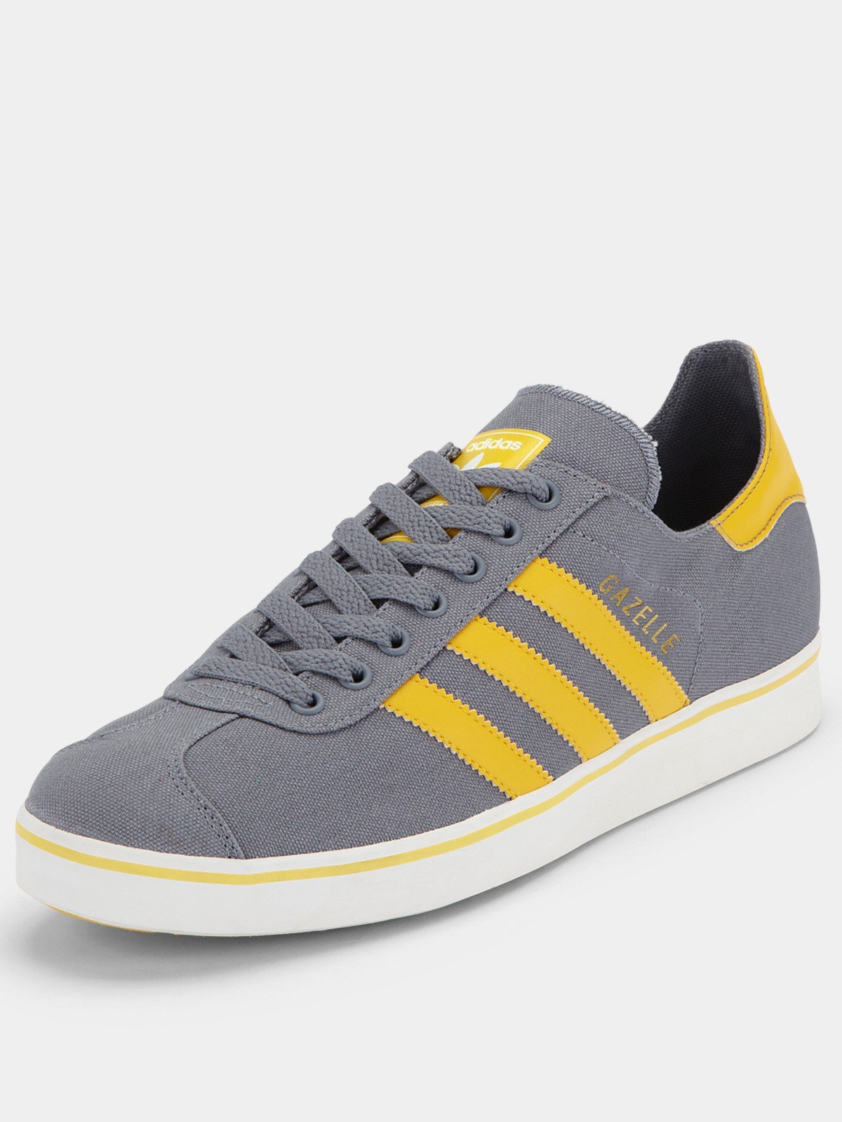 Adidas Gazelle Ii Canvas Mens Trainers In Gray For Men Greyyellow Lyst