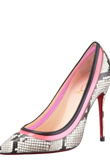 Christian Louboutin Paulina Colorblock Python Red Sole Pump - Lyst