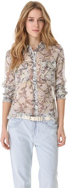 Equipment Slim Signature Blouse - Lyst